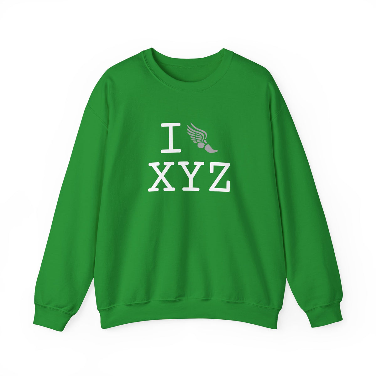 I Run sweatshirt, grey logo