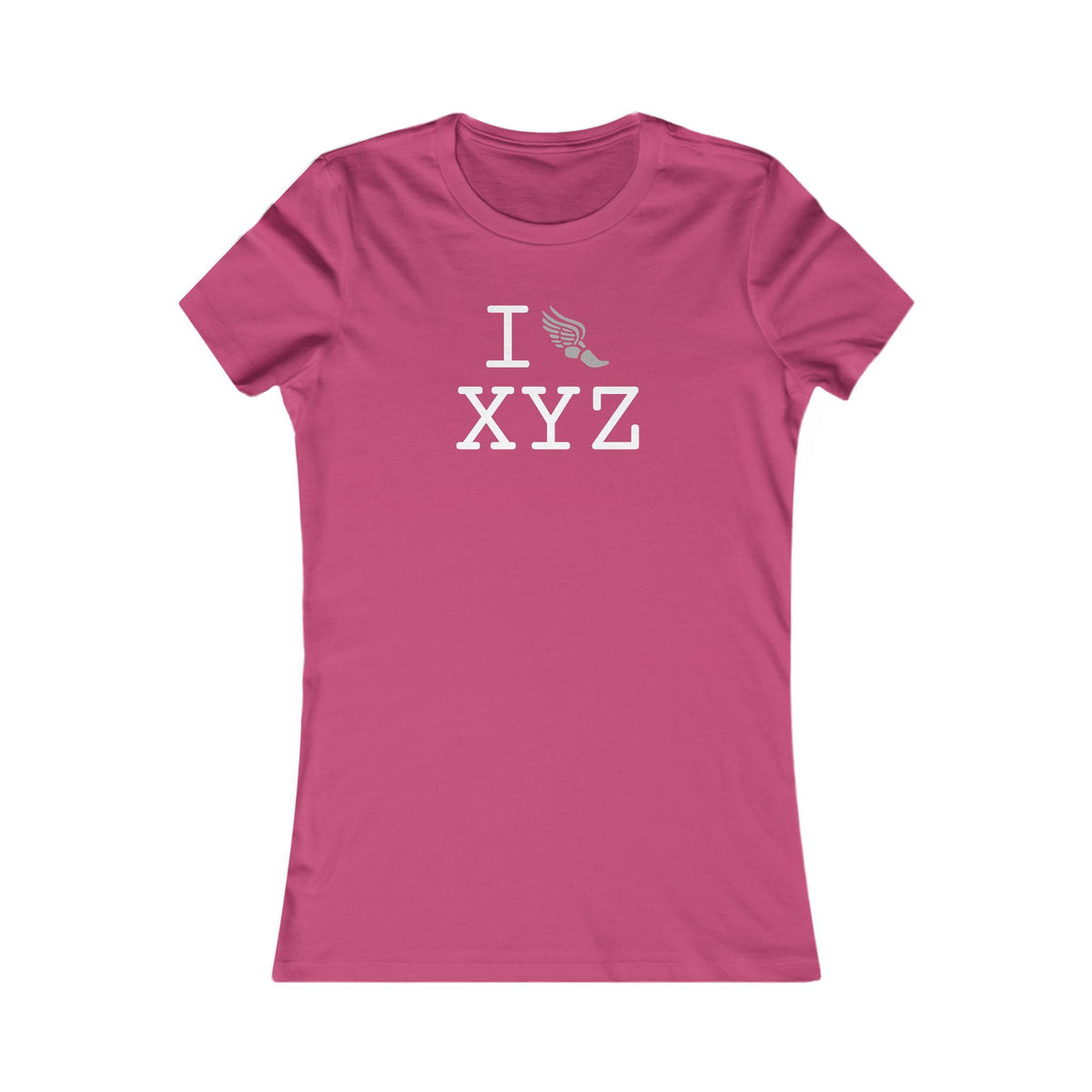 I Run women's T, grey logo