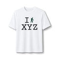 "I Hike ___" athletic T, dark green hiker