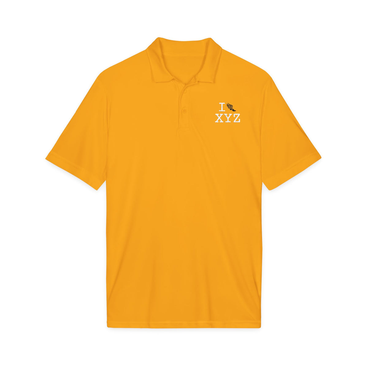 I Run polo, black logo