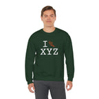 I Run sweatshirt, dark orange logo