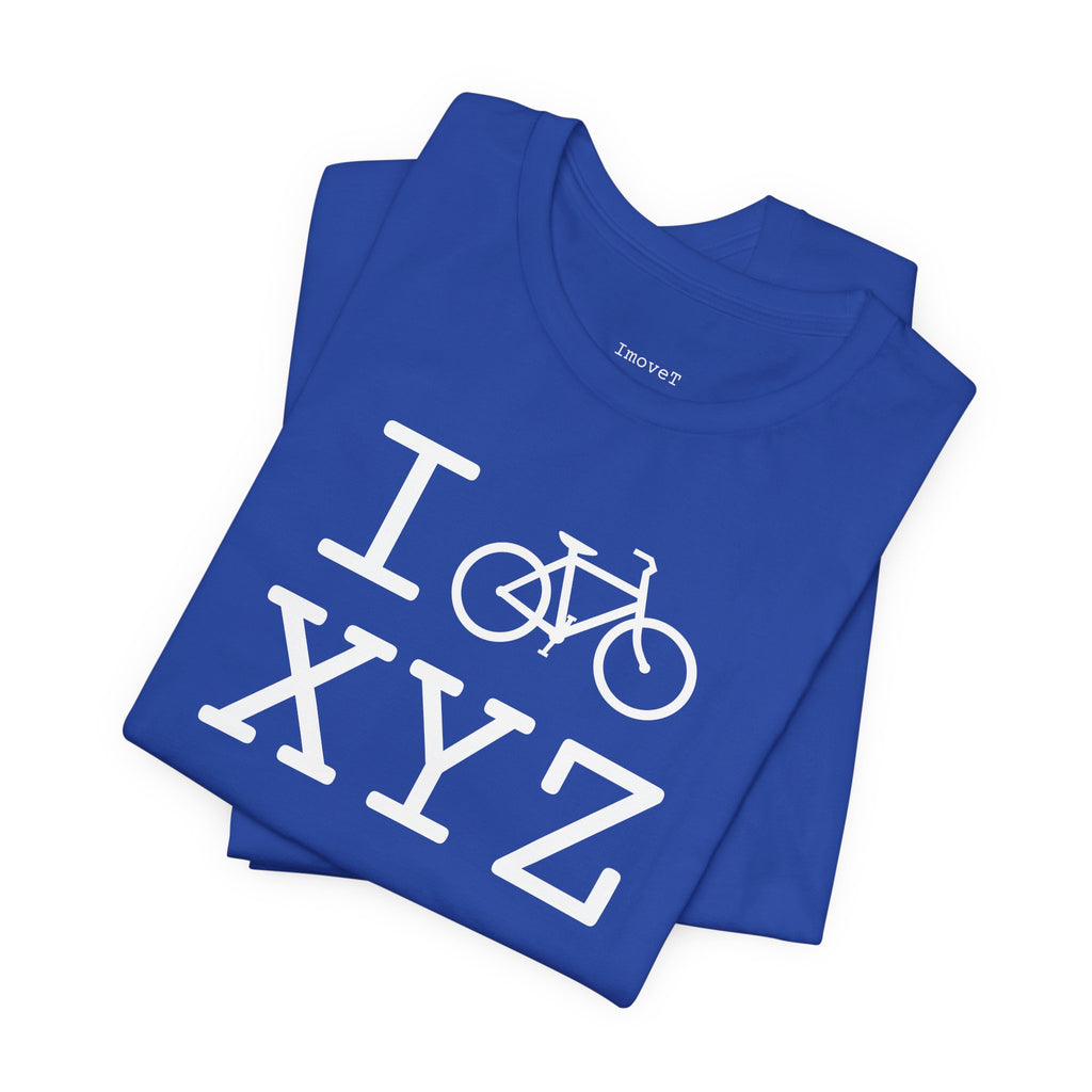 I Bike unisex T, white bike