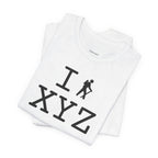 I Hike unisex T, black hiker