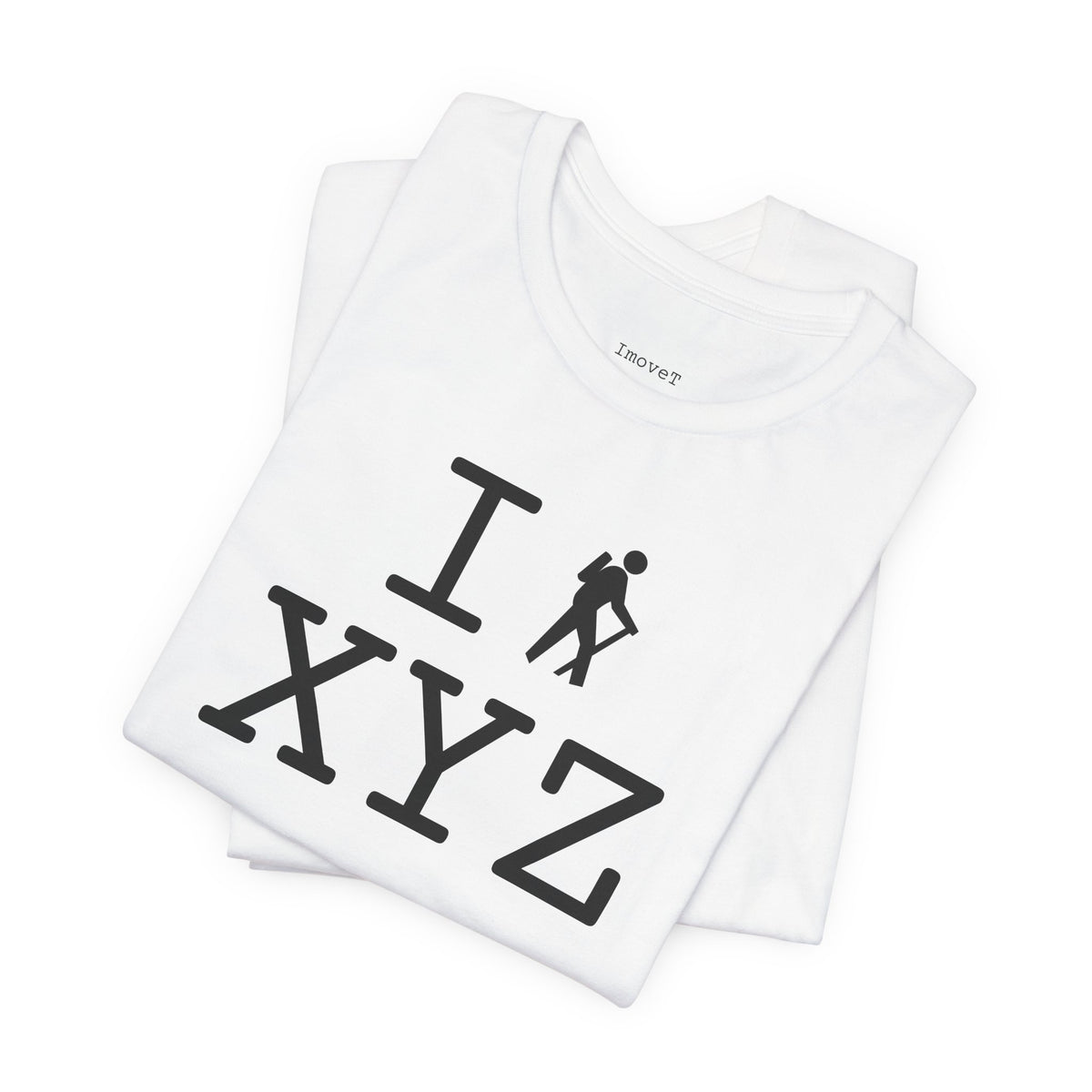 I Hike unisex T, black hiker