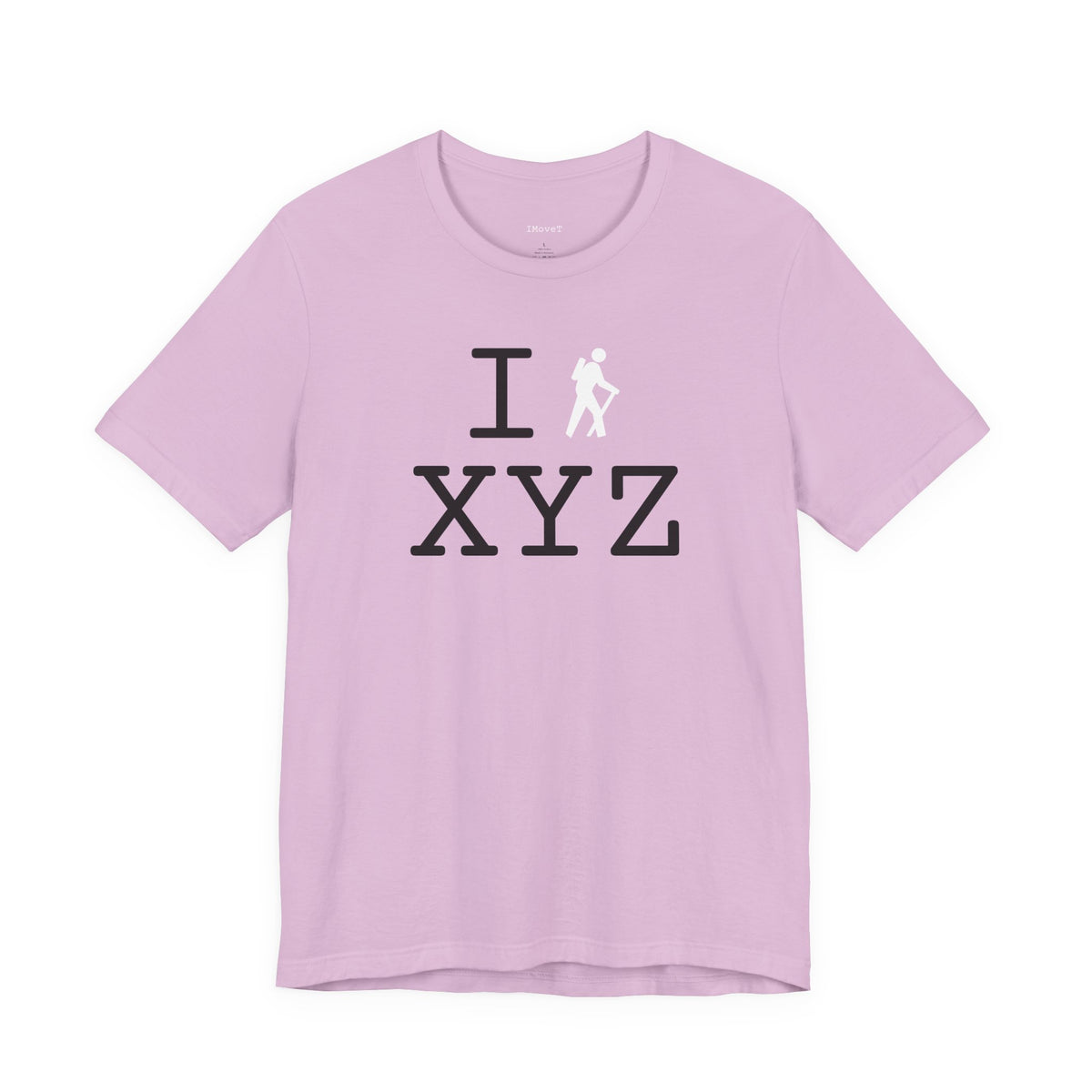 I Hike unisex T, white hiker