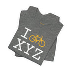 I Bike unisex T, yellow bike