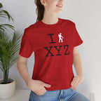 I Hike unisex T, white hiker