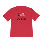 I Bike athletic T, white bike