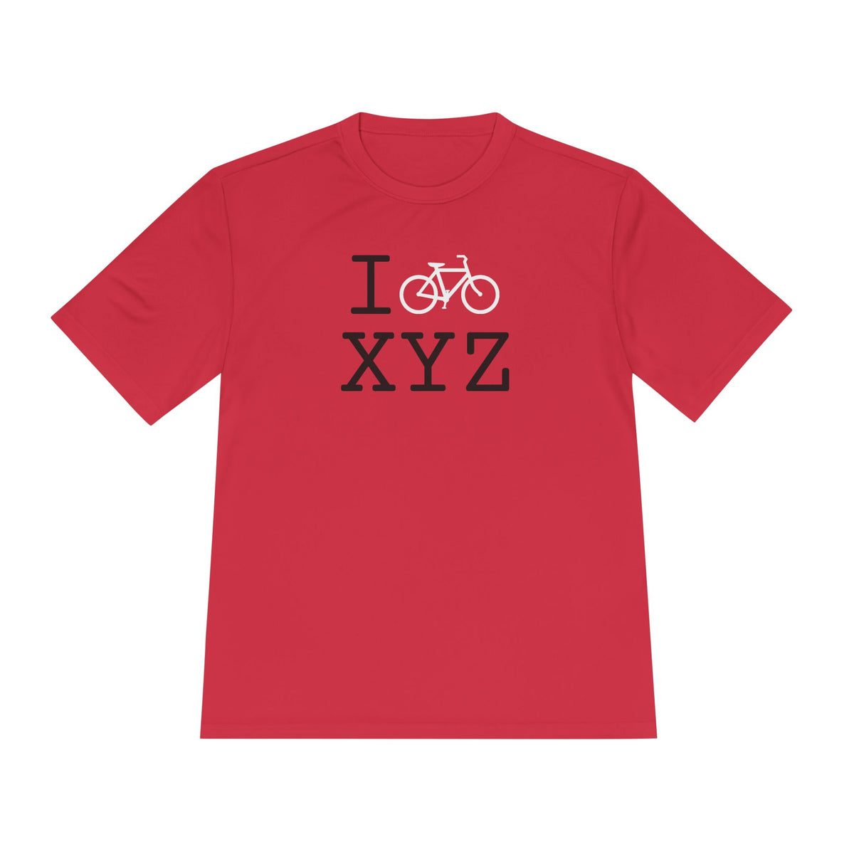 I Bike athletic T, white bike