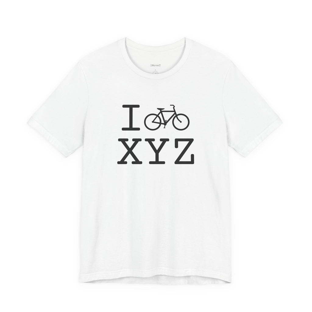 I Bike ___ unisex T, black bike