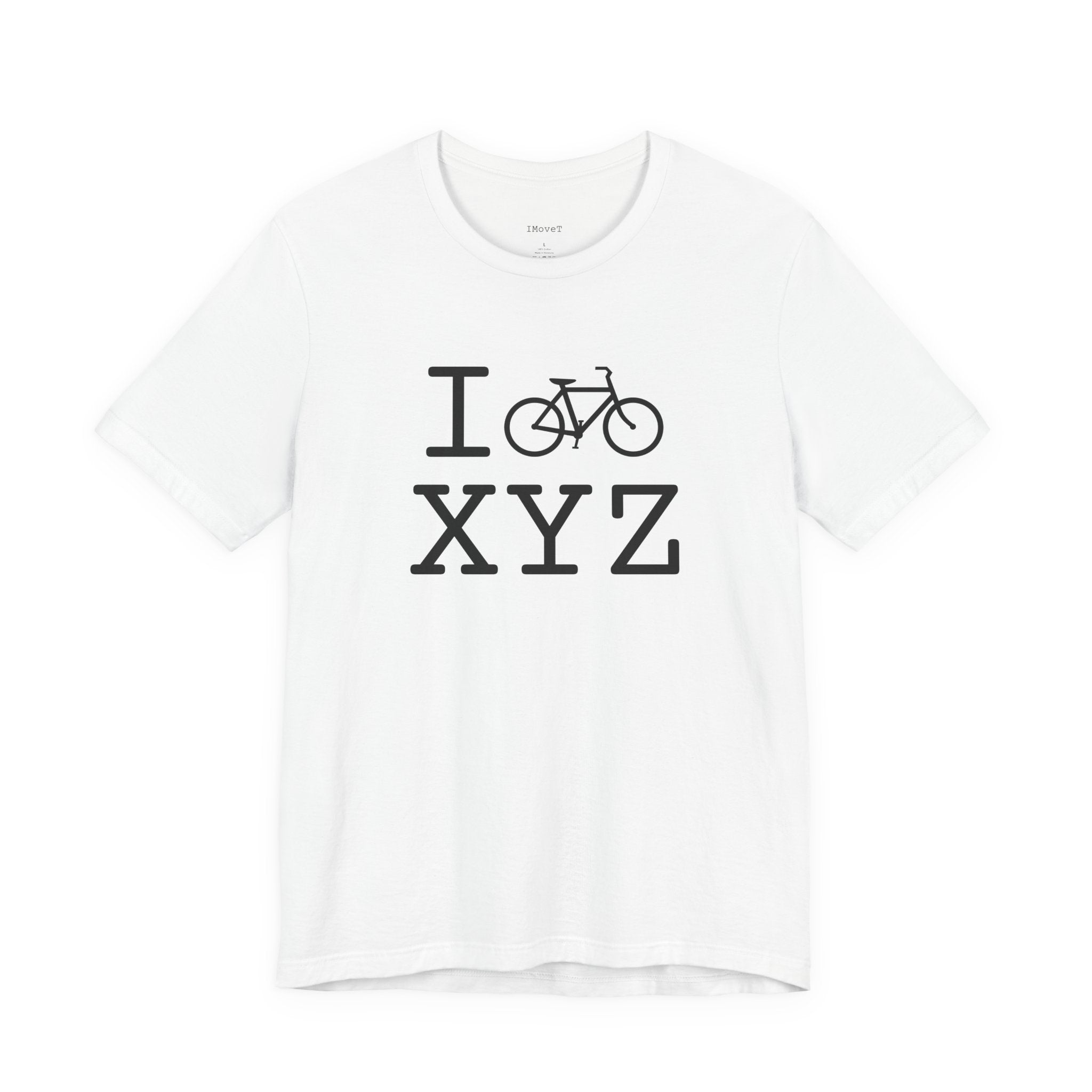 I Bike ___ unisex T, black bike