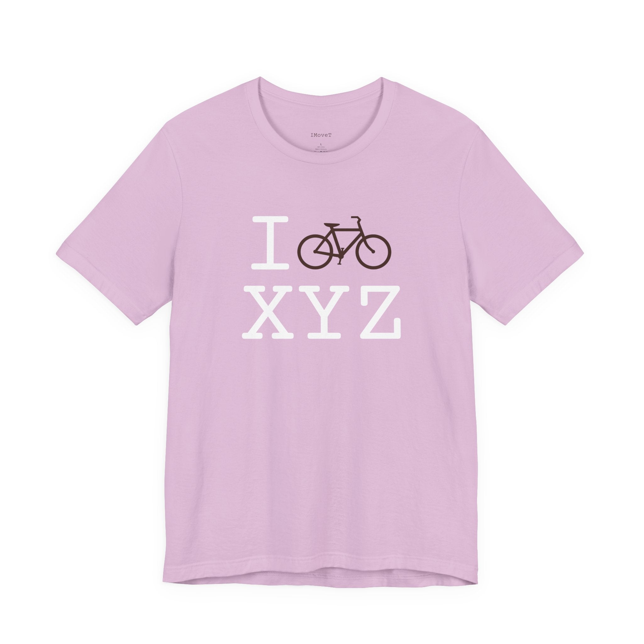 I Bike ___ unisex T, brown bike