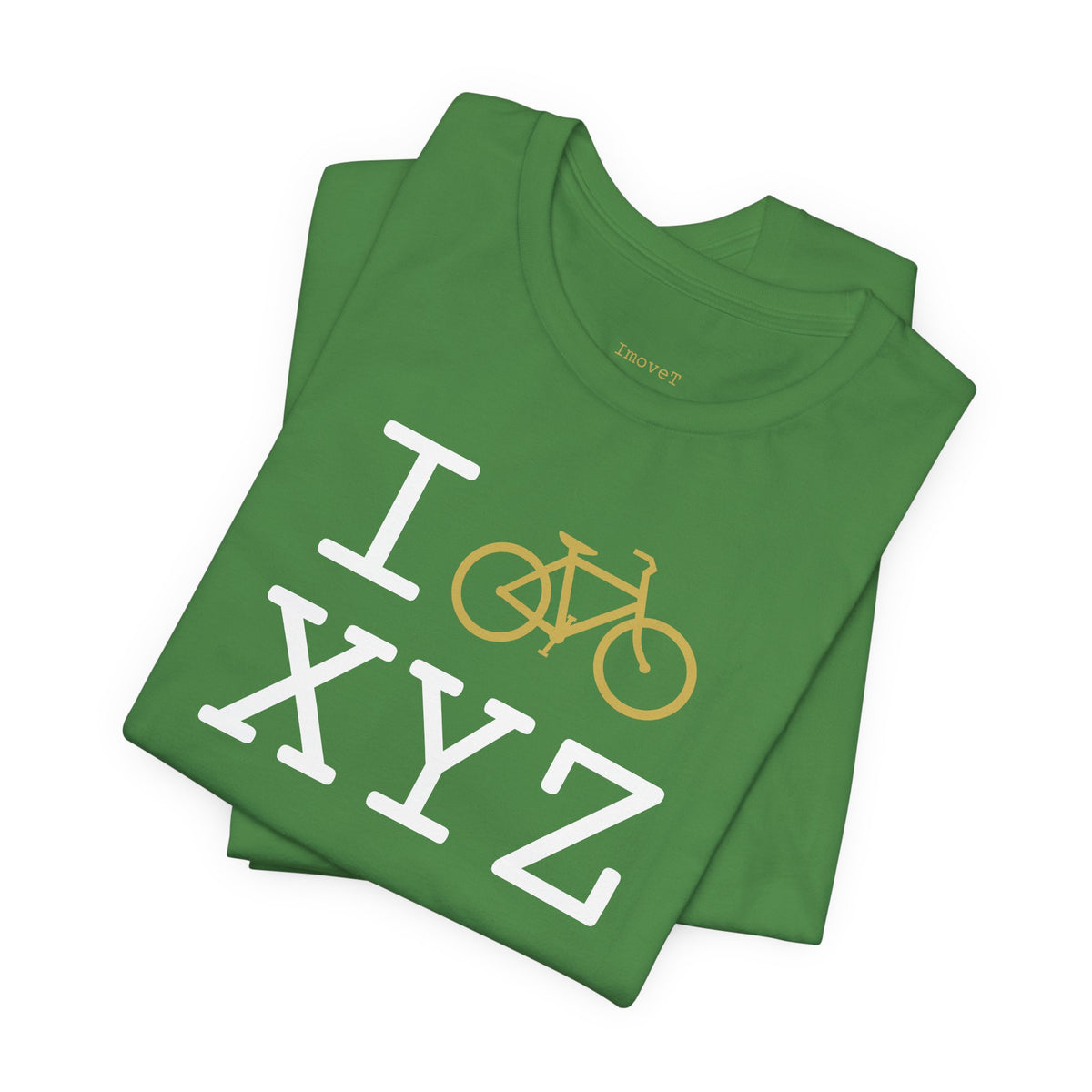 I Bike unisex T, gold bike