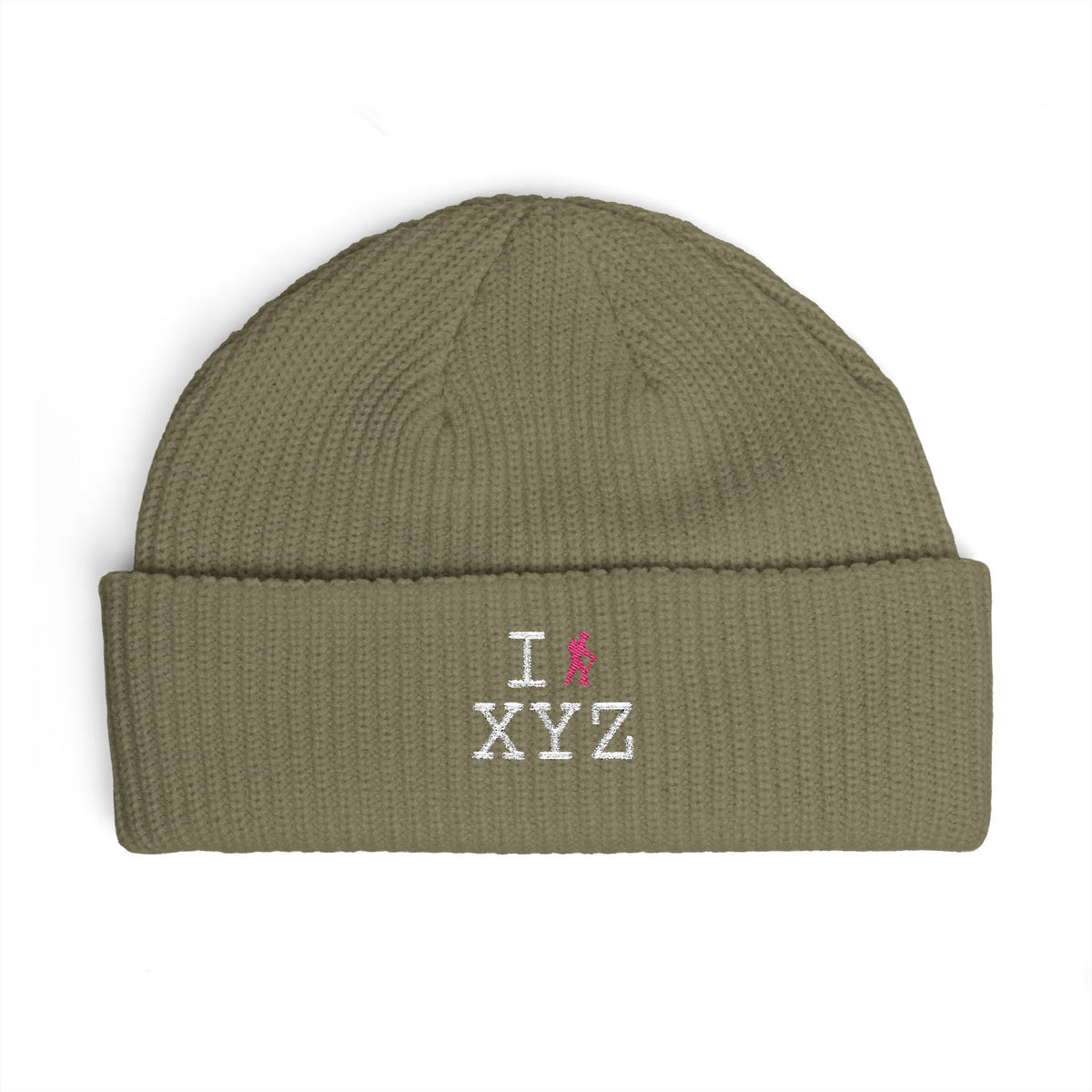 I Hike beanie, pink hiker