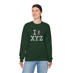 I Hike sweatshirt, pink hiker