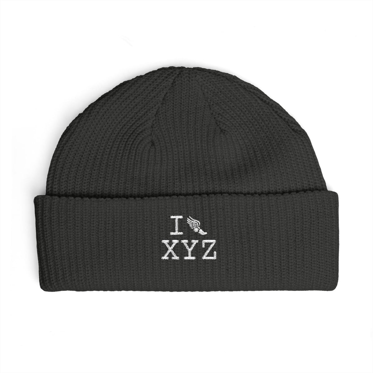 I Run beanie, white logo