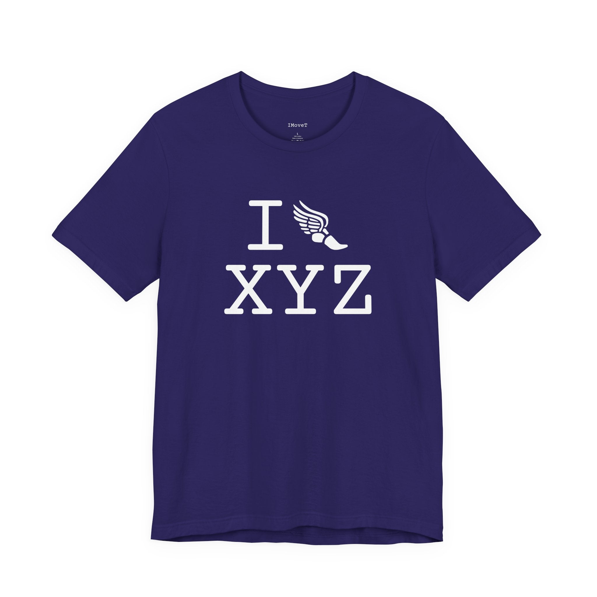 I Run ___ unisex T, white logo