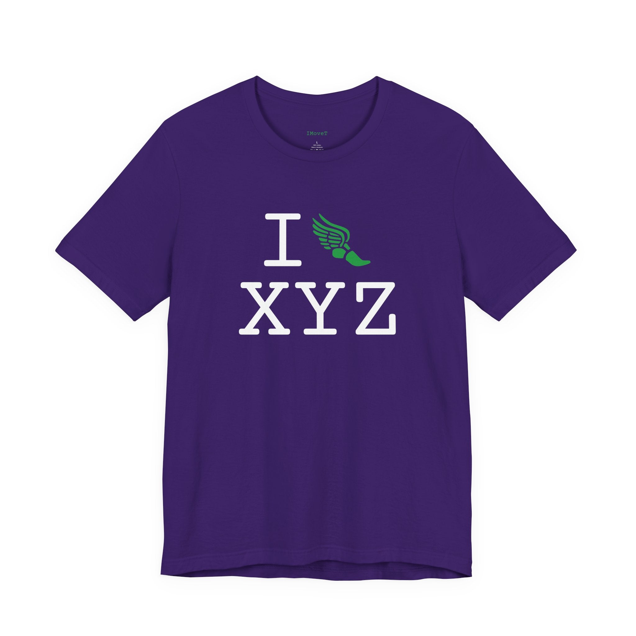I Run ___ unisex T, green logo