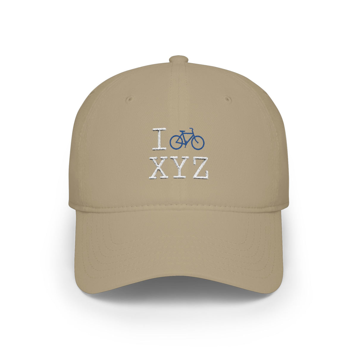 I Bike baseball cap, blue bike