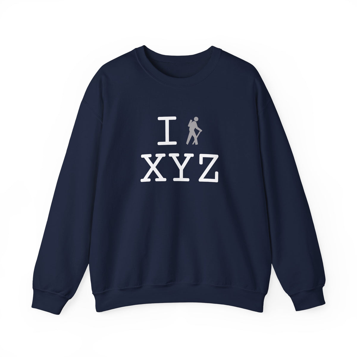 I Hike sweatshirt, grey hiker