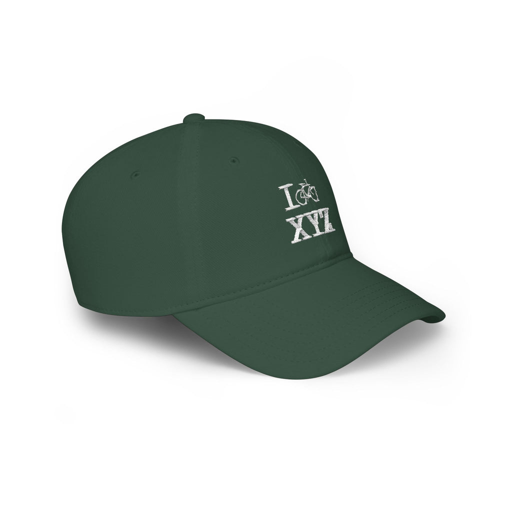 I Bike baseball cap, white bike