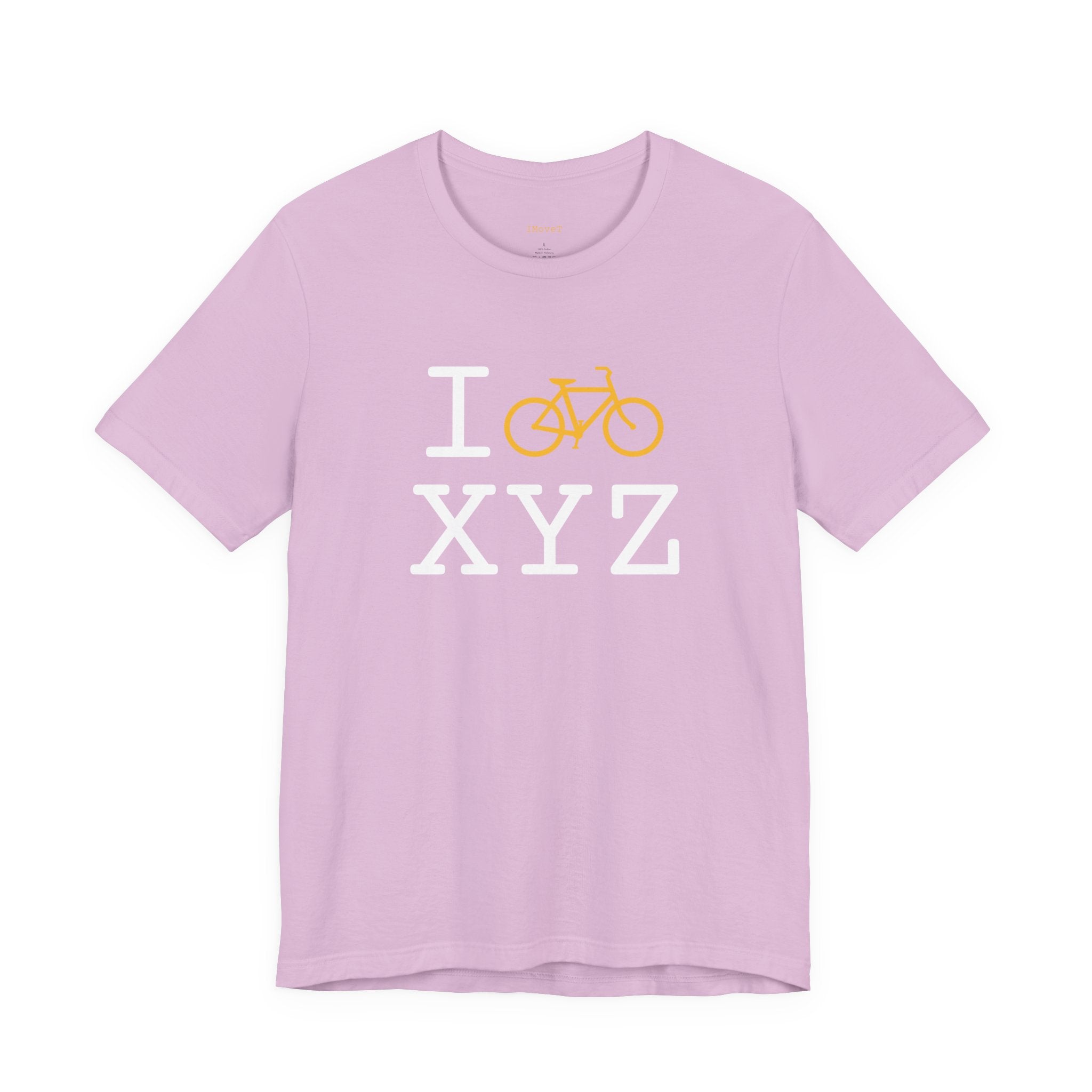 I Bike ___ unisex T, yellow bike