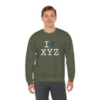 I Hike sweatshirt, blue hiker