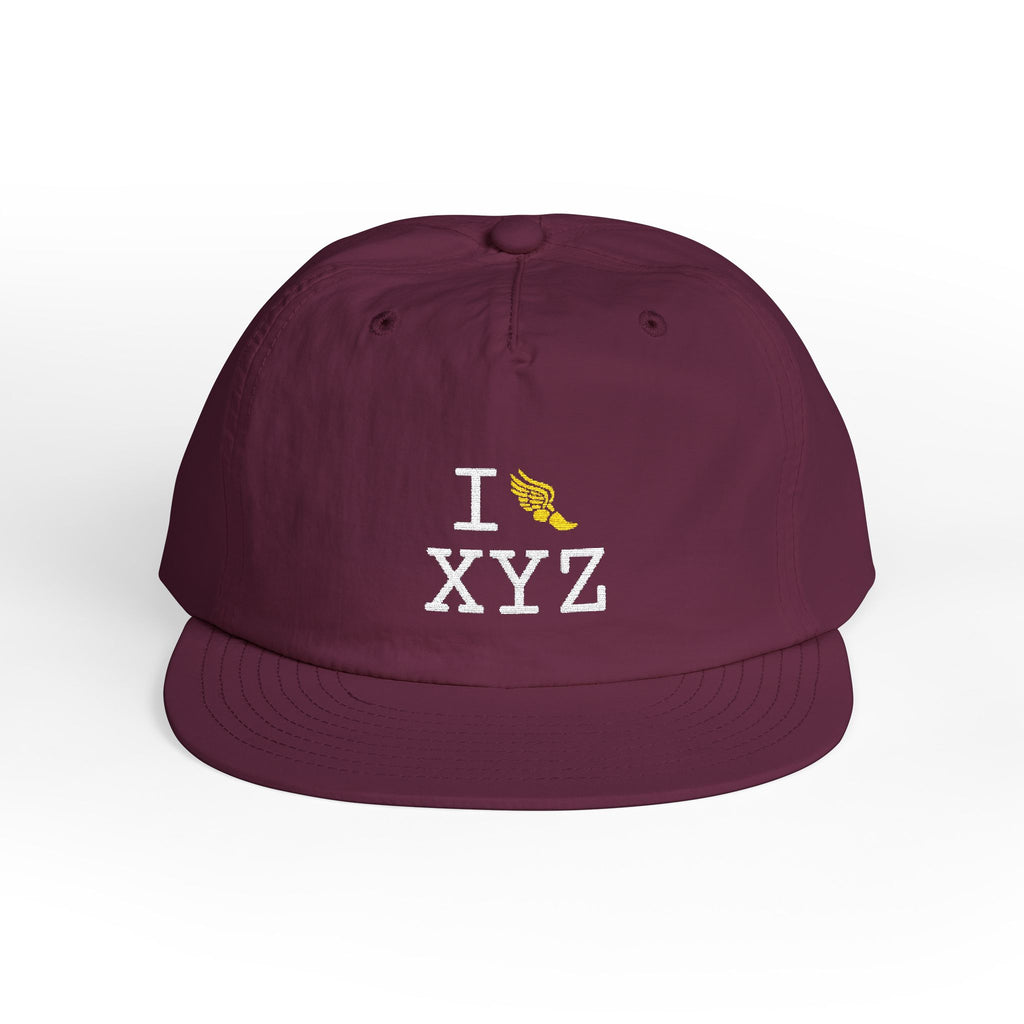 I Run athletic hat, yellow logo