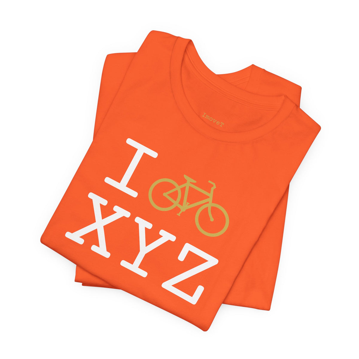 I Bike unisex T, gold bike