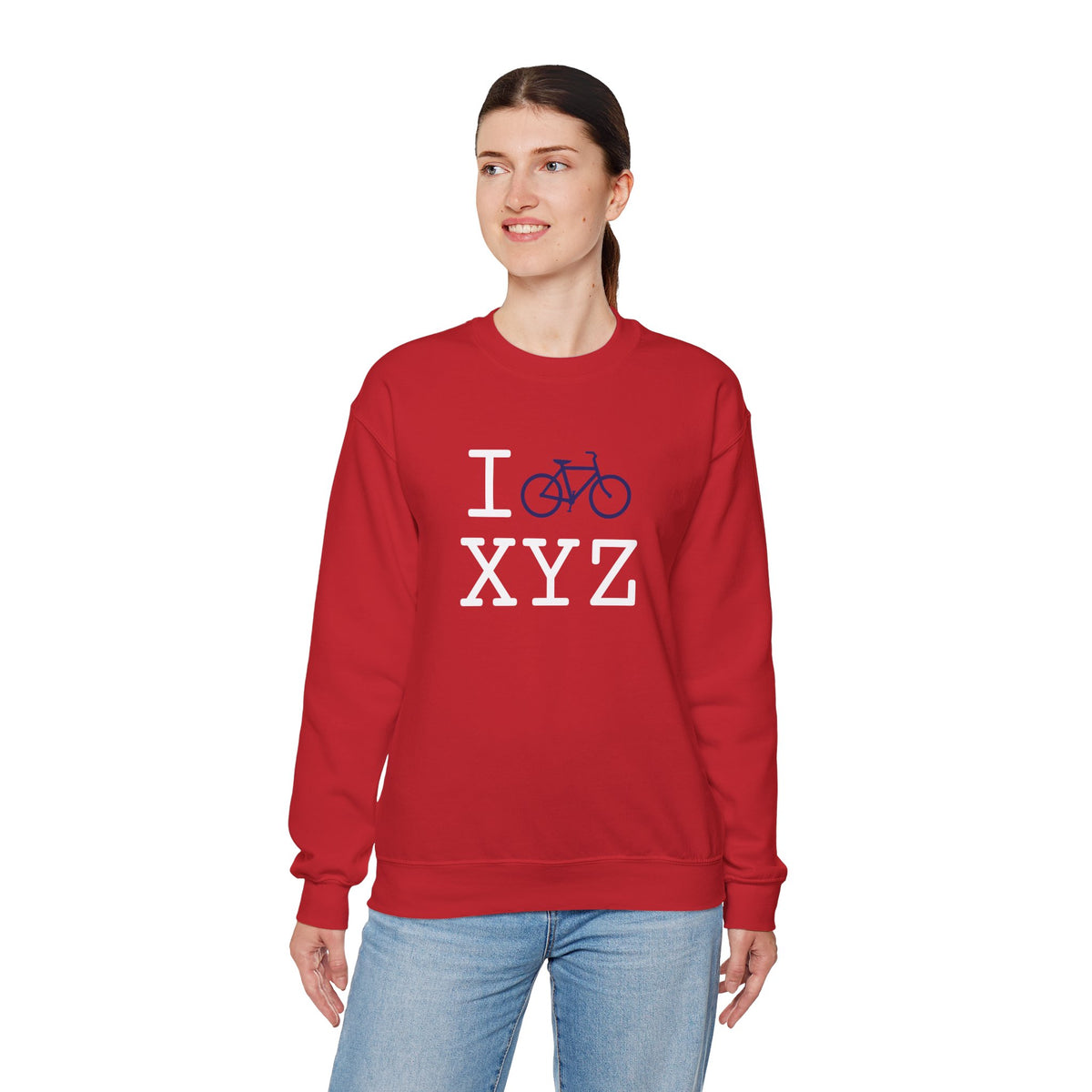 I Bike sweatshirt, navy bike