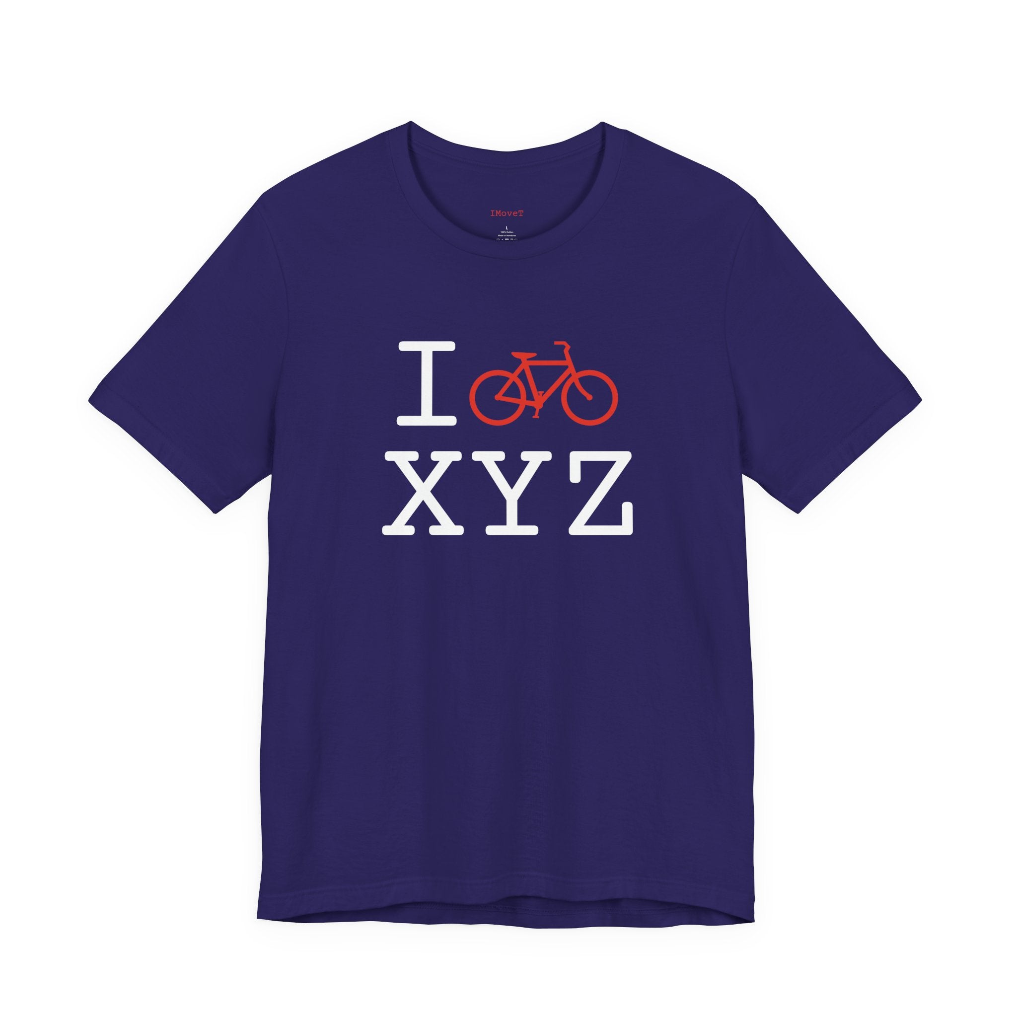 I Bike ___ unisex T, red bike