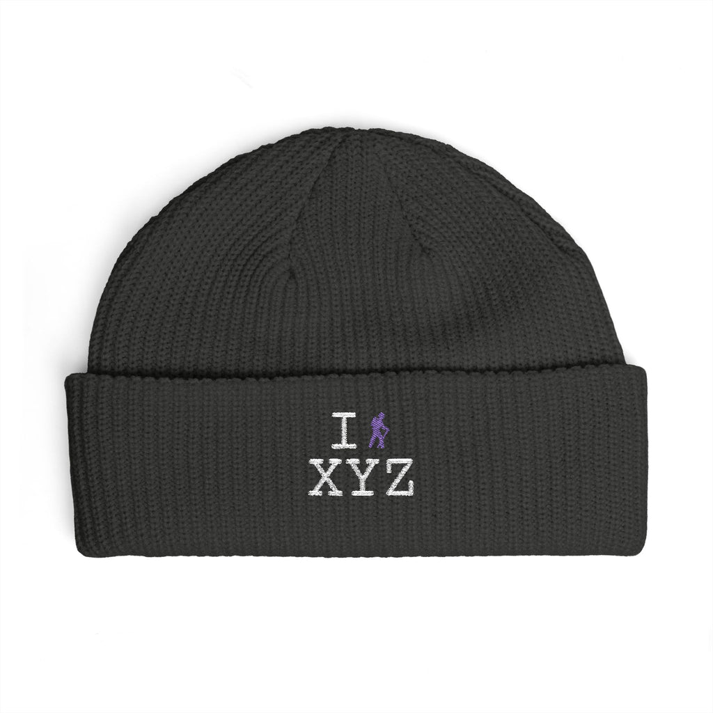 I Hike beanie, purple hiker