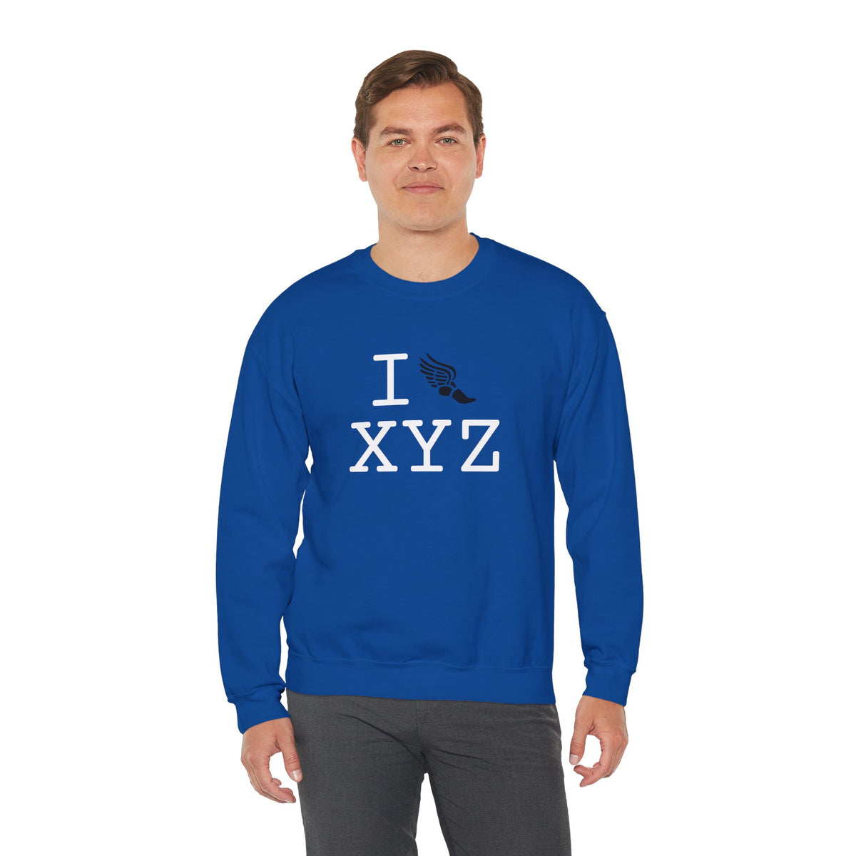 I Run sweatshirt, black logo