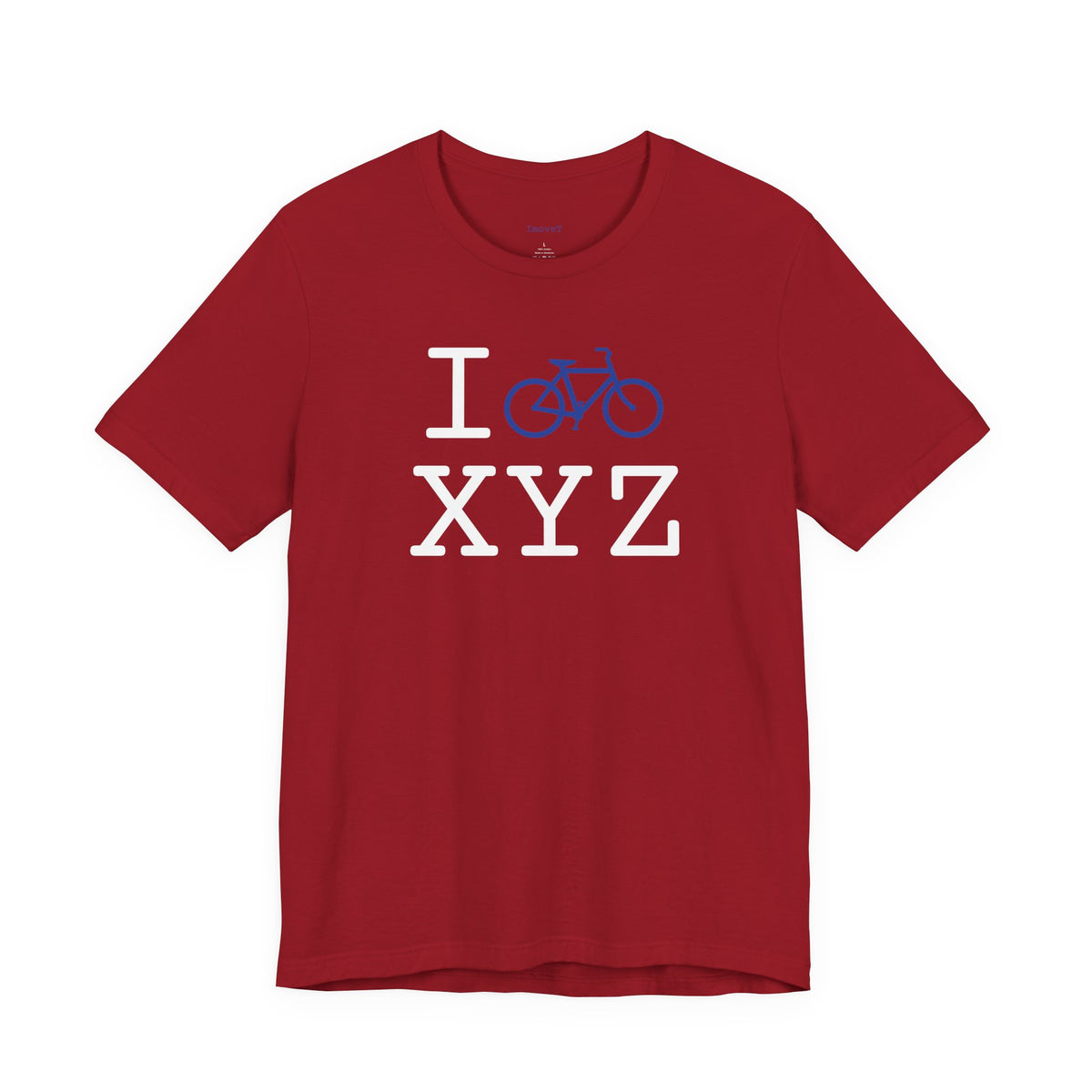 I Bike unisex T, blue bike