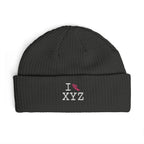 I Run beanie, pink logo