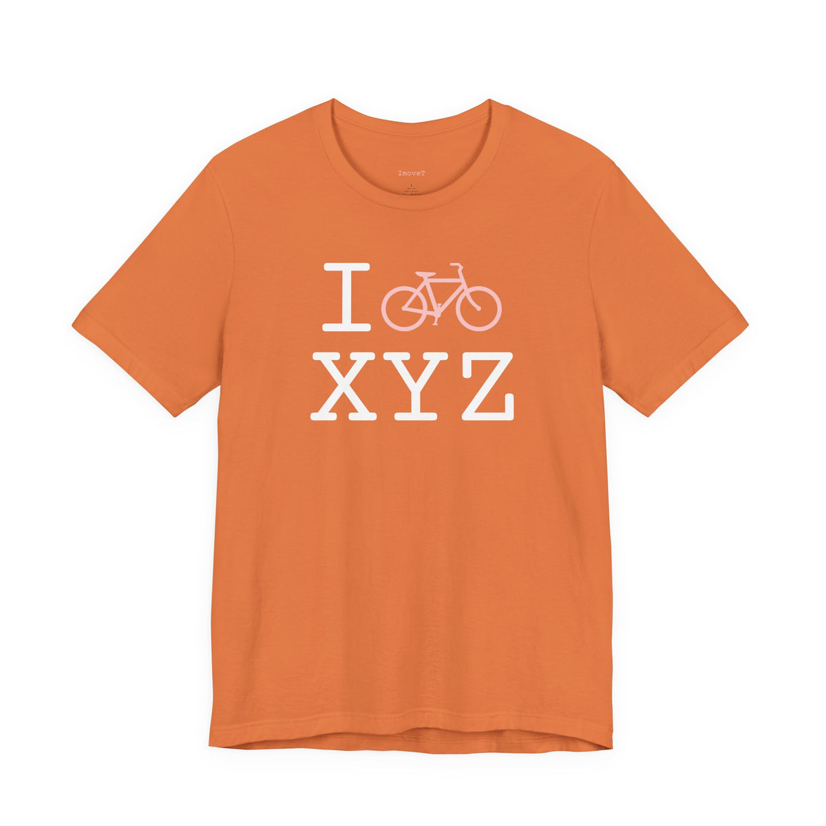 I Bike unisex T, pink bike