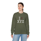 I Hike sweatshirt, maroon hiker