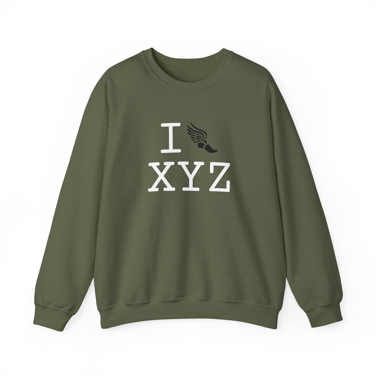 I Run sweatshirt, black logo