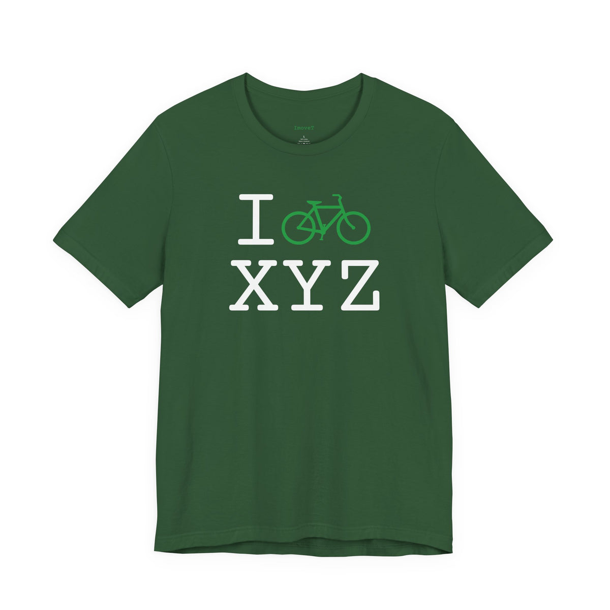I Bike unisex T, green bike
