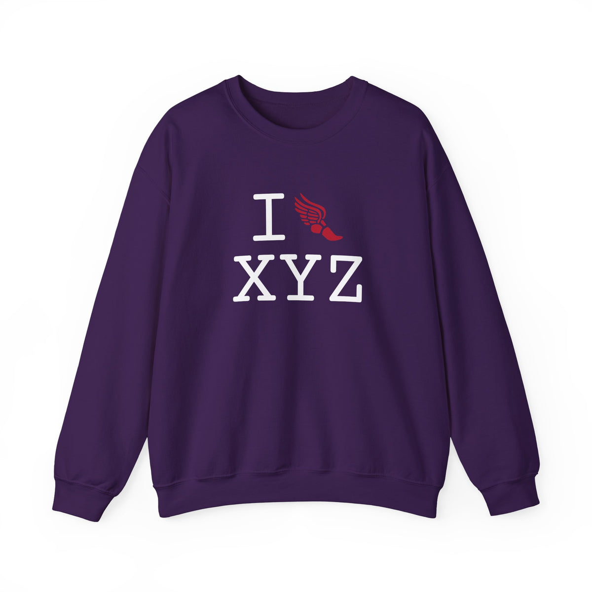 I Run sweatshirt, red logo