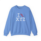 I Run sweatshirt, red logo