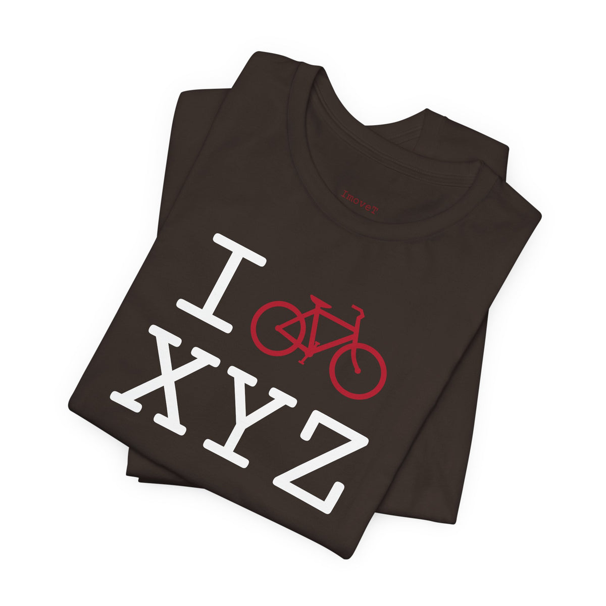 I Bike unisex T, crimson bike