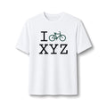 "I Bike ___" athletic T, dark green bike