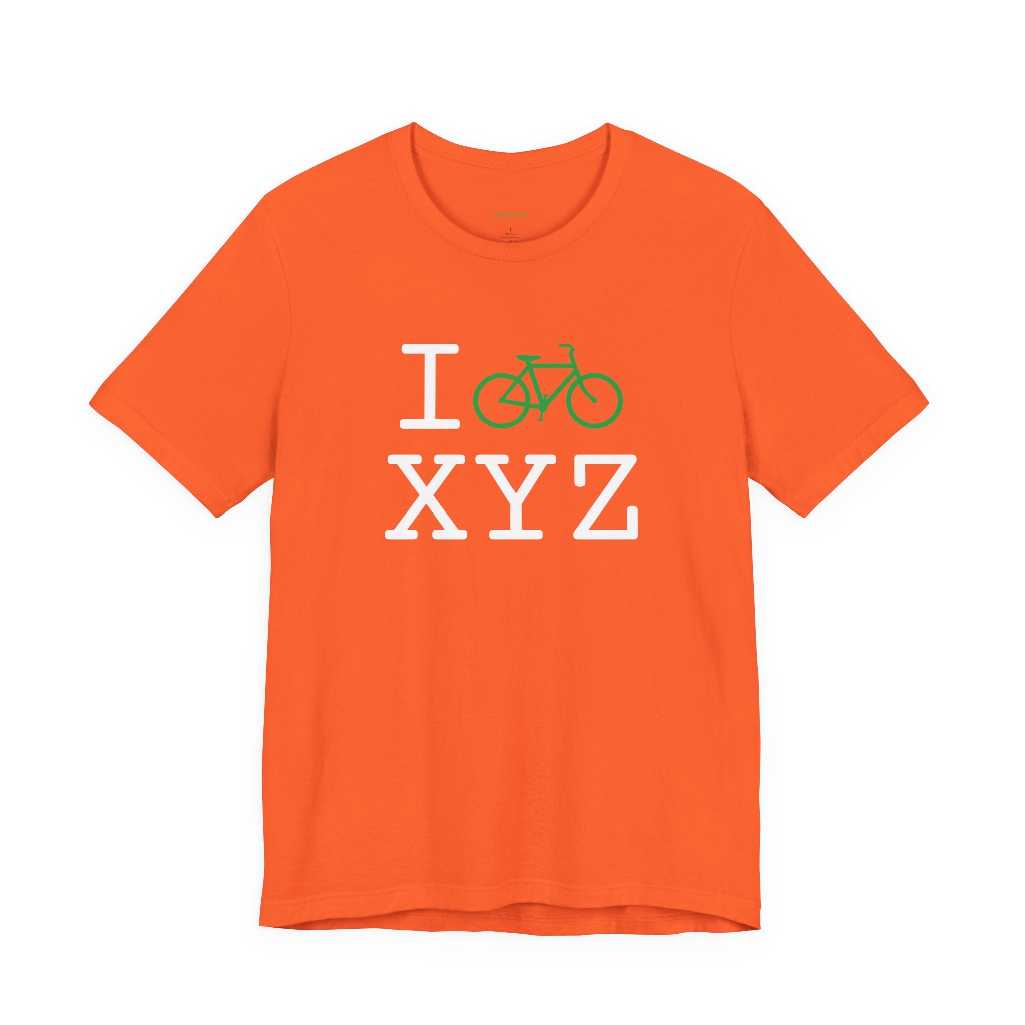I Bike ___ unisex T, green bike