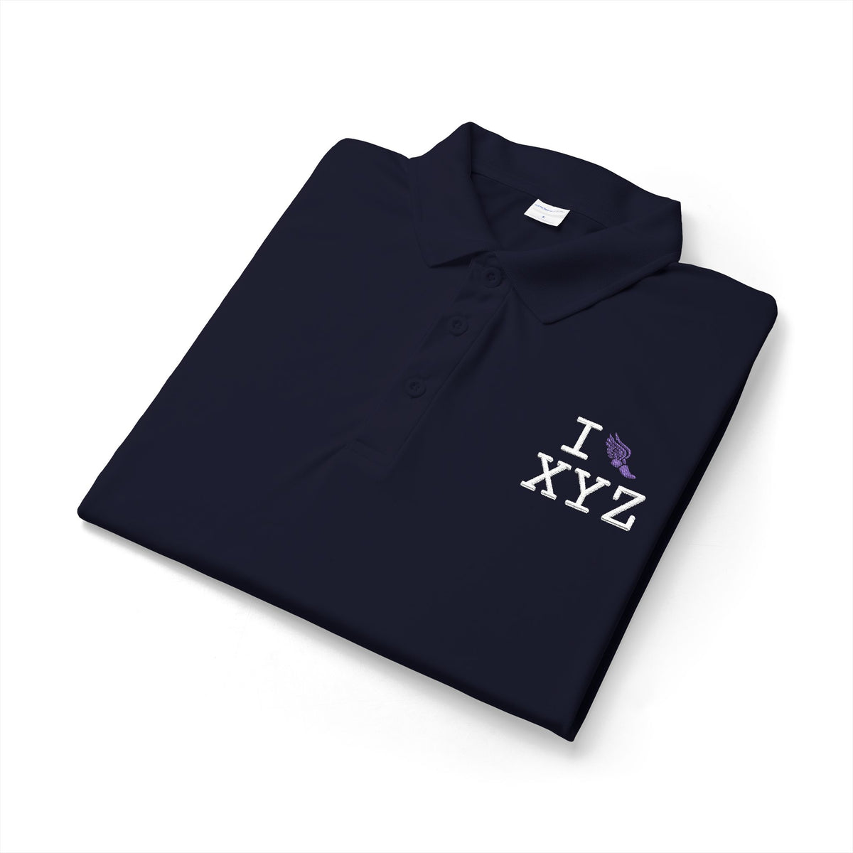 I Run polo, purple logo