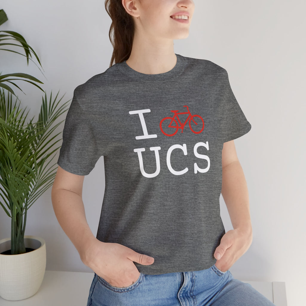 I Bike ___ unisex T, red bike