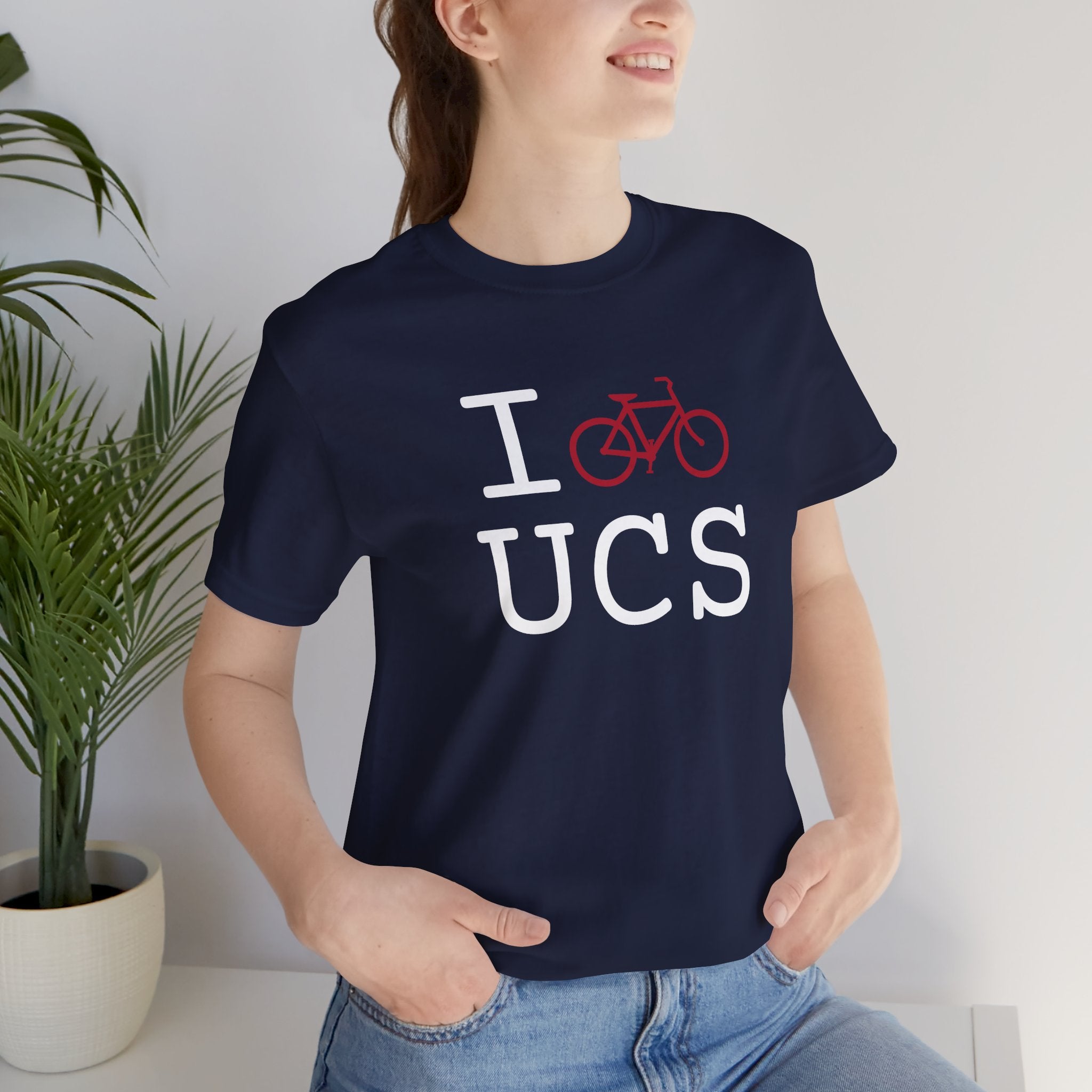 I Bike ___ unisex T, crimson bike