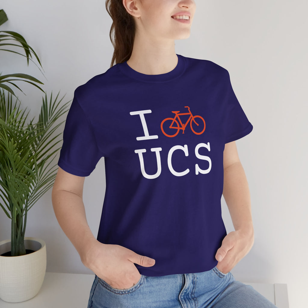 I Bike ___ unisex T, orange bike