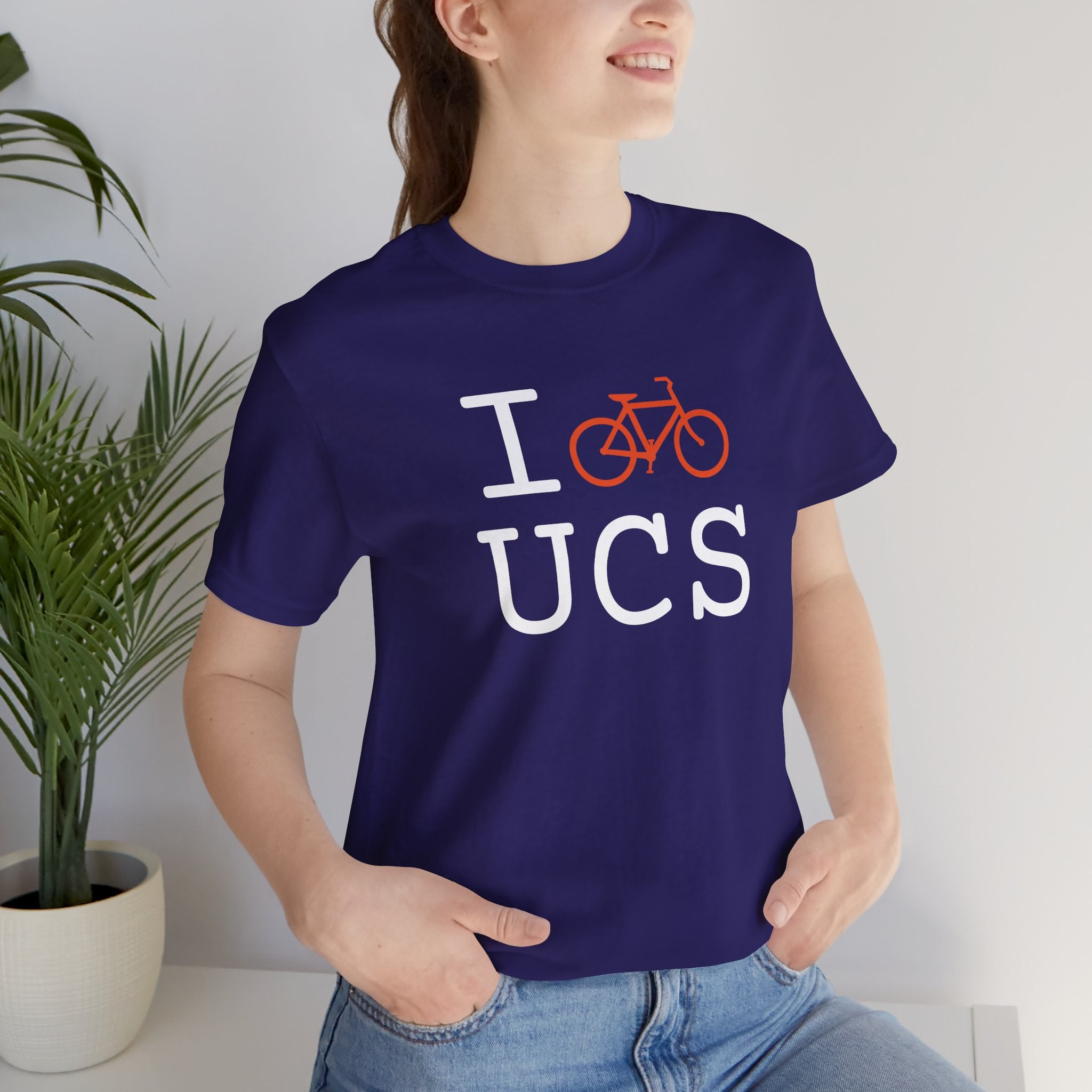 I Bike ___ unisex T, orange bike