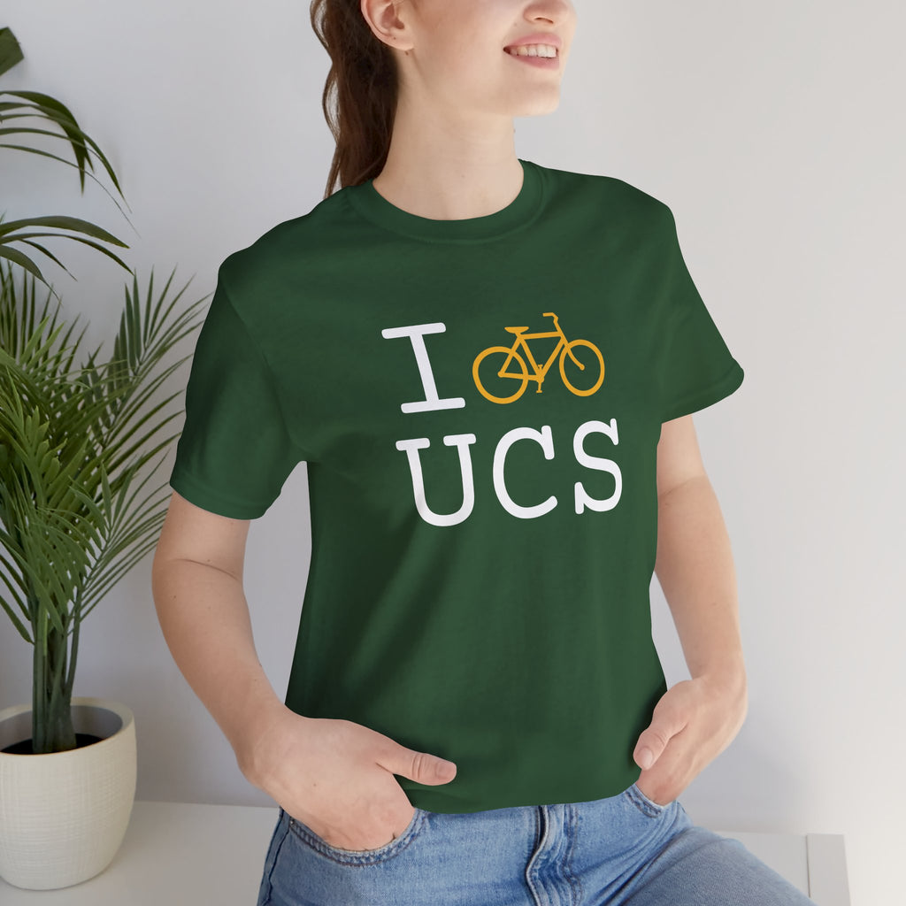 I Bike ___ unisex T, yellow bike